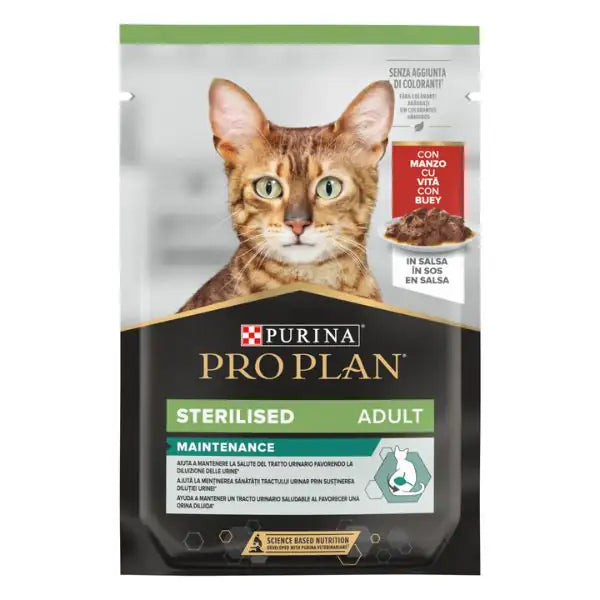 Purina Pro Plan Cat Adult Sterilised Maintenance Umido in salsa 85 g  Manzo bauzaarit.myshopify.com