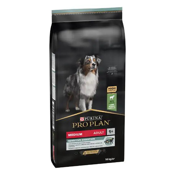 Purina Pro Plan Sensitive Digestion Medium Adult Crocchette Cane Agnello  14 kg bauzaarit.myshopify.com