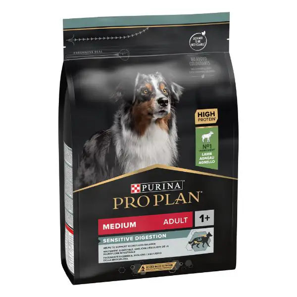 Purina Pro Plan Sensitive Digestion Medium Adult Crocchette Cane Agnello   bauzaarit.myshopify.com