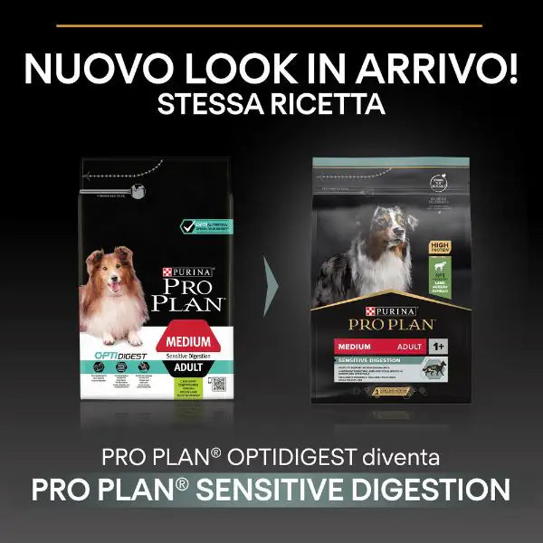 Purina Pro Plan Sensitive Digestion Medium Adult Crocchette Cane Agnello   bauzaarit.myshopify.com