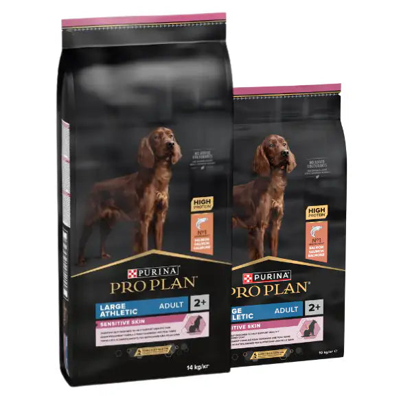 Purina Pro Plan Sensitive Skin Large Athletic Adult Crocchette Cane Salmone   bauzaarit.myshopify.com