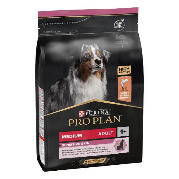 Purina Pro Plan Sensitive Skin Medium Adult Crocchette per Cane Salmone   bauzaarit.myshopify.com