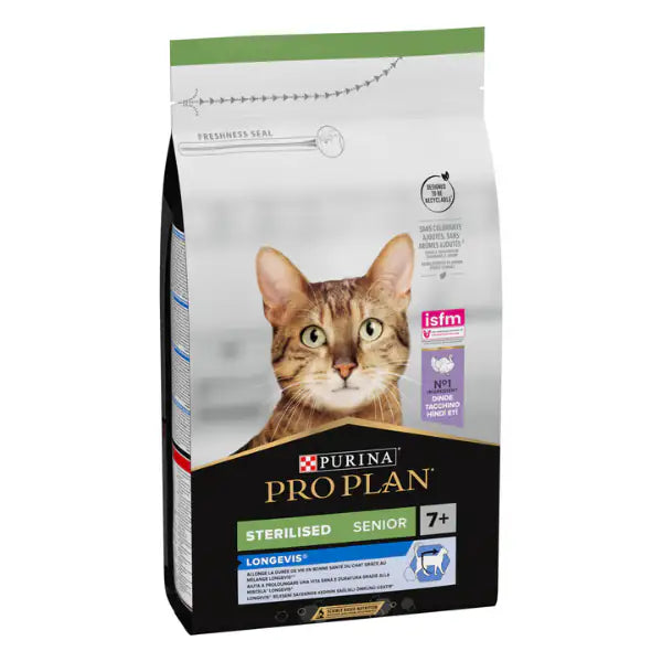 Purina Pro Plan Sterilised senior 7+ Crocchette Gatto Sterilizzato con tacchino   bauzaarit.myshopify.com
