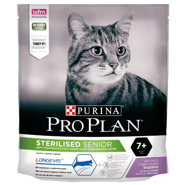 Purina Pro Plan Sterilised senior 7+ Crocchette Gatto Sterilizzato con tacchino   bauzaarit.myshopify.com