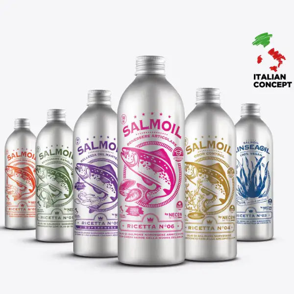 Salmoil olio di salmone per cani e gatti Pelle e pelo lucidi   bauzaarit.myshopify.com