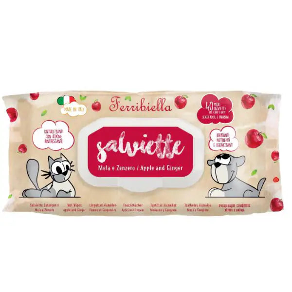Salviette Detergenti Ferribiella  Mela e zenzero bauzaarit.myshopify.com