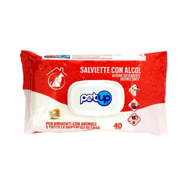 Salviette igienizzanti con alcol per ambienti con animali PetUp  Confezione da 40 pezzi bauzaarit.myshopify.com