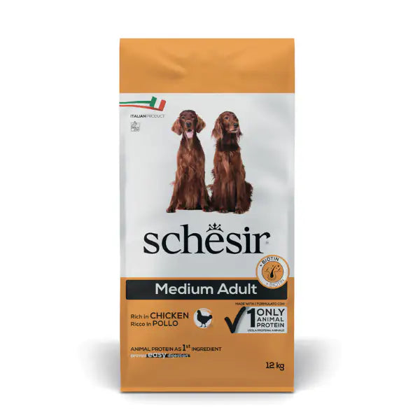 Schesir Dog Adult Medium Maintenance Pollo   bauzaarit.myshopify.com