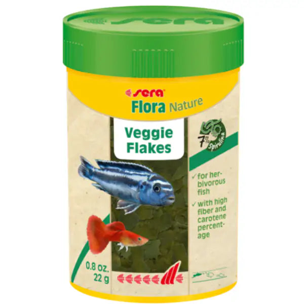 Sera Flora Nature mangime vegetariano in fiocchi per pesci ornamentali   bauzaarit.myshopify.com