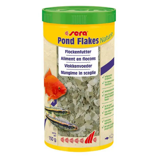 Sera Pond Flakes mangime in scaglie per pesci rossi, da laghetto, bitterling e novellame  1000 ml bauzaarit.myshopify.com