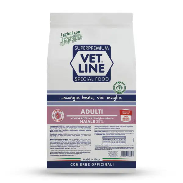 Vet Line Secco Monoproteico Cane Adult Maiale   bauzaarit.myshopify.com