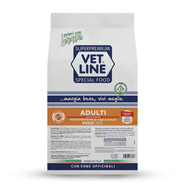 Vet Line Secco Monoproteico Cane Adult Taglia Piccola Pesce   bauzaarit.myshopify.com
