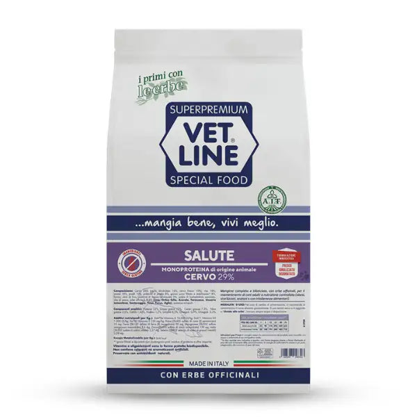 Vet Line Secco Monoproteico Cane Salute Cervo   bauzaarit.myshopify.com