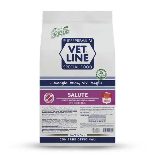 Vet Line Secco Monoproteico Cane Salute Pesce   bauzaarit.myshopify.com