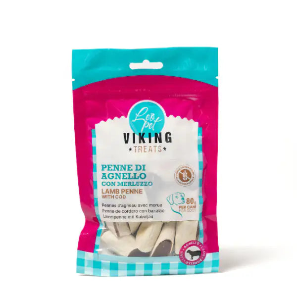 Viking Treats Snack Naturale Dog Penne 80 gr  Penne di agnello e merluzzo bauzaarit.myshopify.com