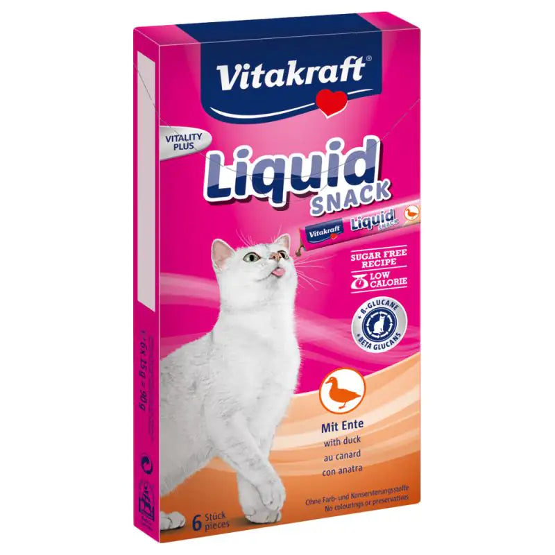 Vitakraft Cat Liquid Snack 90 gr  Anatra con Beta-glucani bauzaarit.myshopify.com