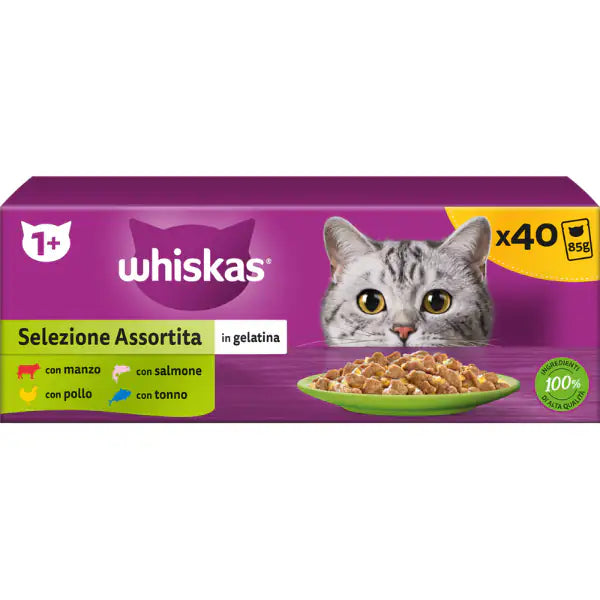 Whiskas Selezione assortita Multipack 40 pezzi da 85 gr  Multigusto bauzaarit.myshopify.com