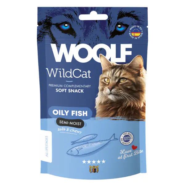 Woolf WIldCat snack per gatti 50 gr  Pesce (scadenza: 31/05/2026) bauzaarit.myshopify.com