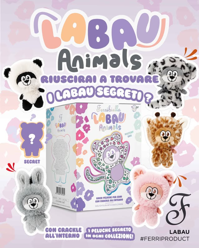Peluche per cani con crackle interno Labau Secret Ferribiella
