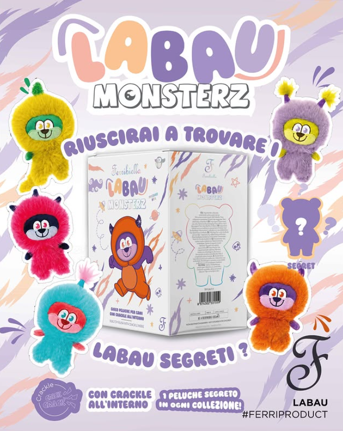 Peluche per cani con crackle interno Labau Secret Ferribiella