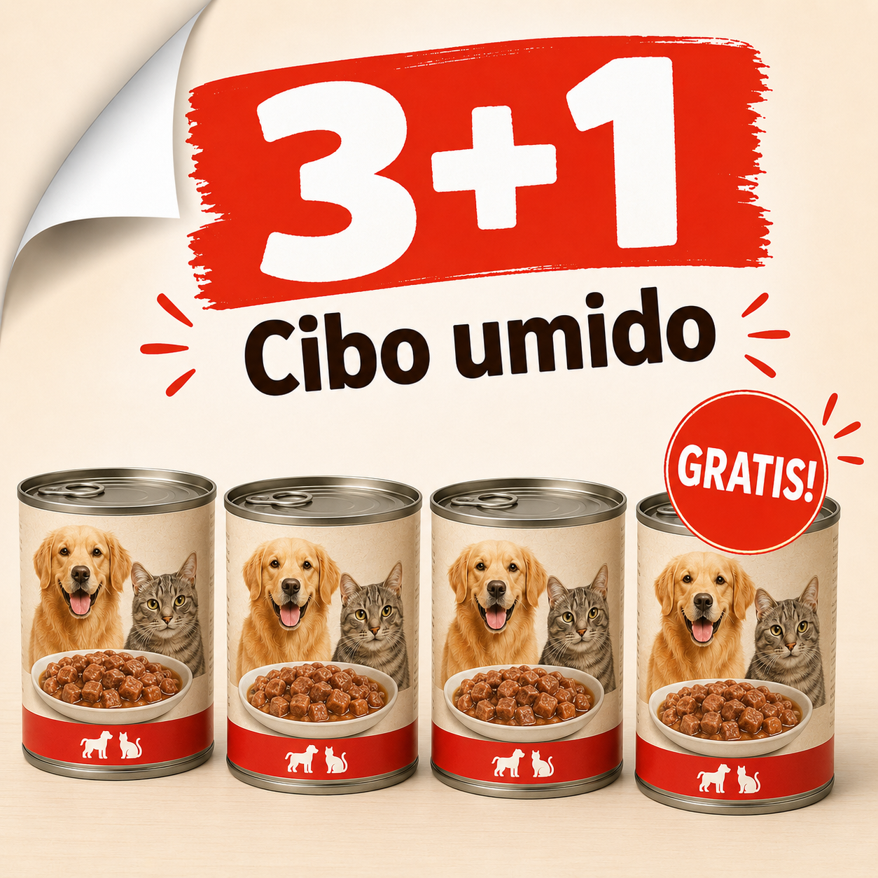 3+1 Cibo umido