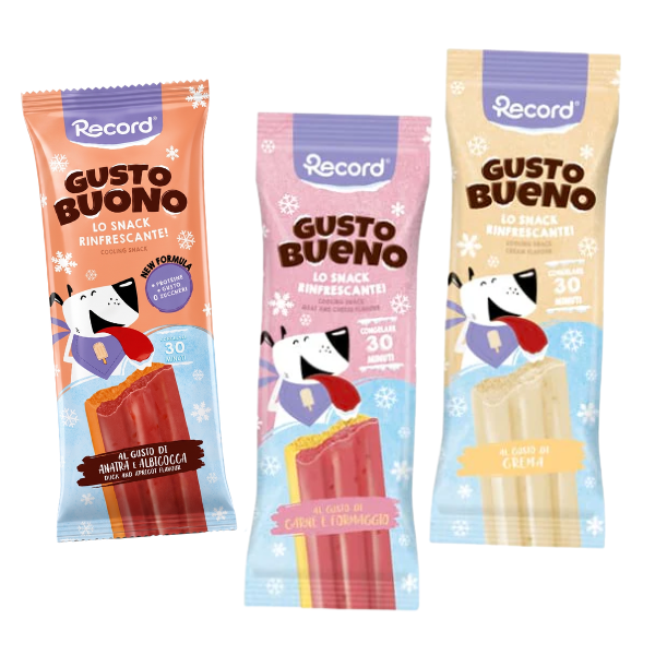 Snack per cani Gelato rinfrescante Gusto Buono Record 50 gr