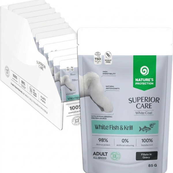 Nature’s Protection Superior Care White Coat Dog Adult All Breeds Filetti in gelatina 85 gr