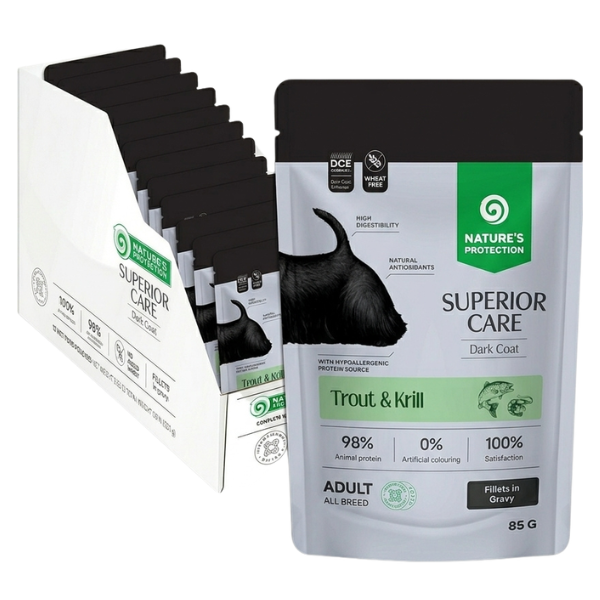 Nature’s Protection Superior Care Dark Coat Dog Adult All Breeds Filetti in gelatina 85 gr